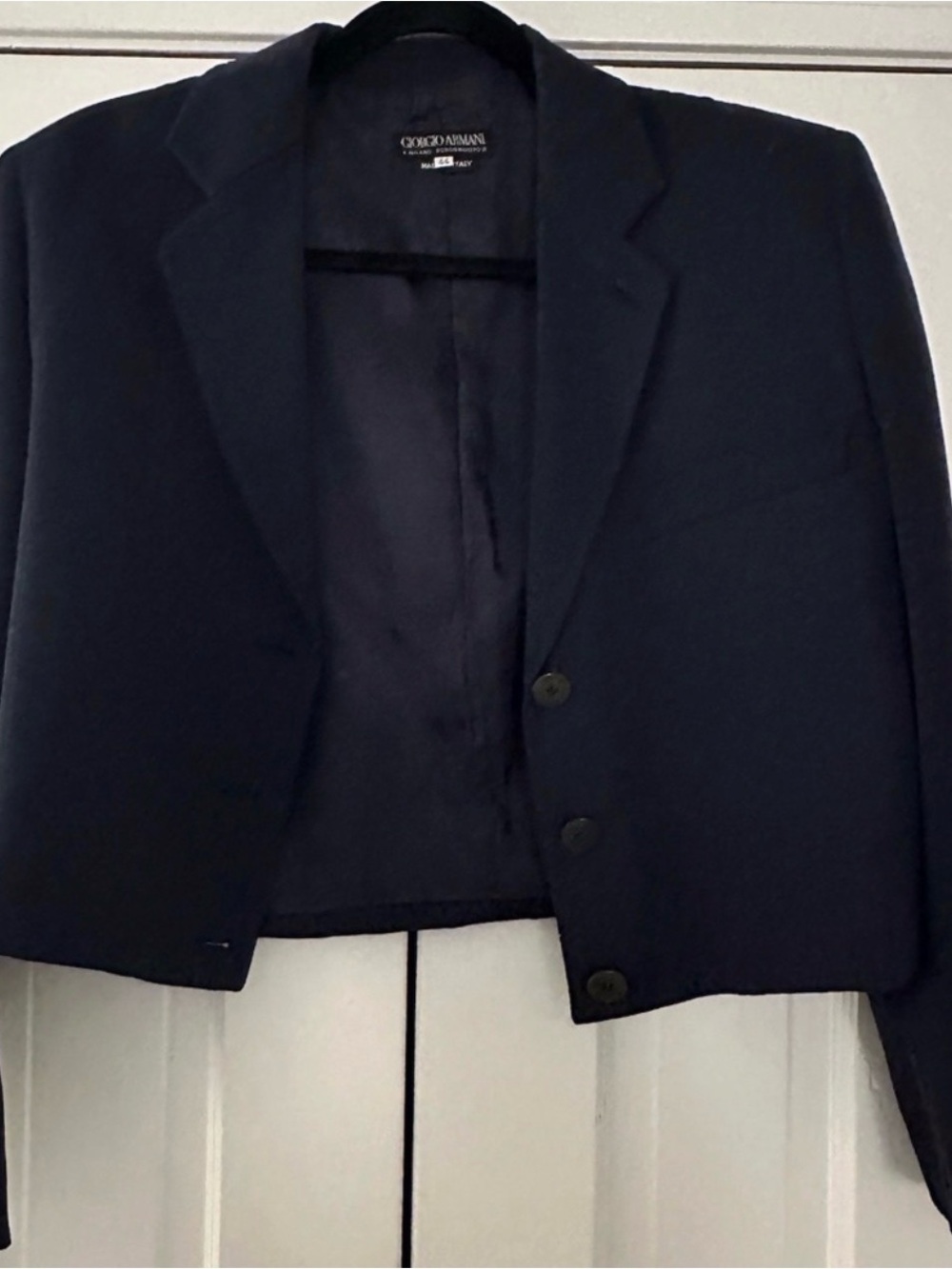 Giorgio Armani Navy Blue Interior Label Jacket